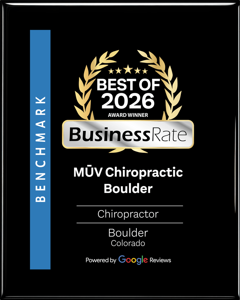 BusinessRate Benchmark Best of 2026 Award Winner — Chiropractor, Boulder, Colorado, powered by Google Reviews