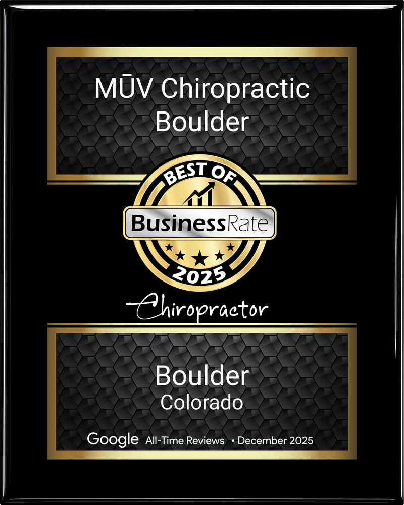 BusinessRate Best of 2025 — Chiropractor, Boulder, Colorado, based on Google all-time reviews, December 2025