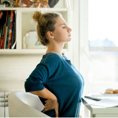 Woman stretching back